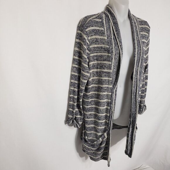 Urban Outfitters Pins and Needles Women Cardigan Sweater Large Open Front Stripe - Picture 6 of 10